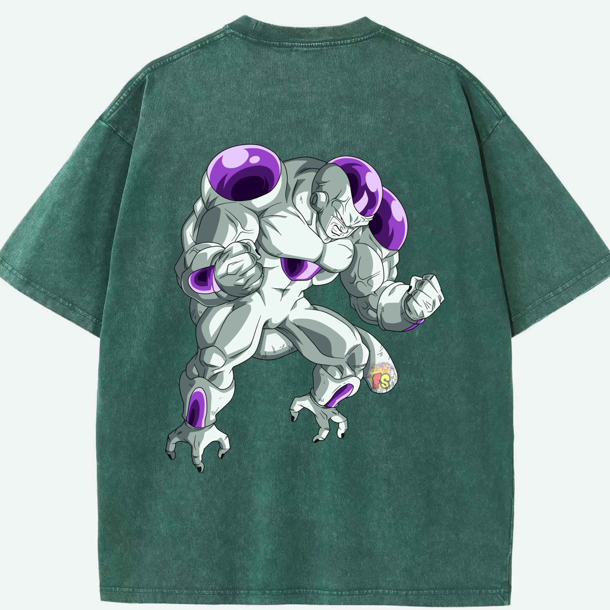 （画像用） ドラゴンボール フリーザ DRAGON BALL Frieza 綿100% ヴィンテージ風 半袖Tシャツ（背面プリント）